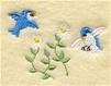 Bluebirds & Flowers